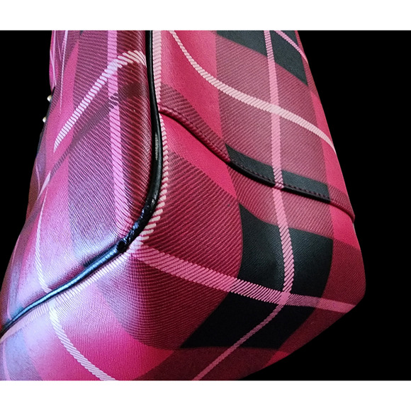 Kate Spade Ellison Avenue Sidney Tote Bag, Plaid Snapdragon Pink and wallet - Picture 9 of 15